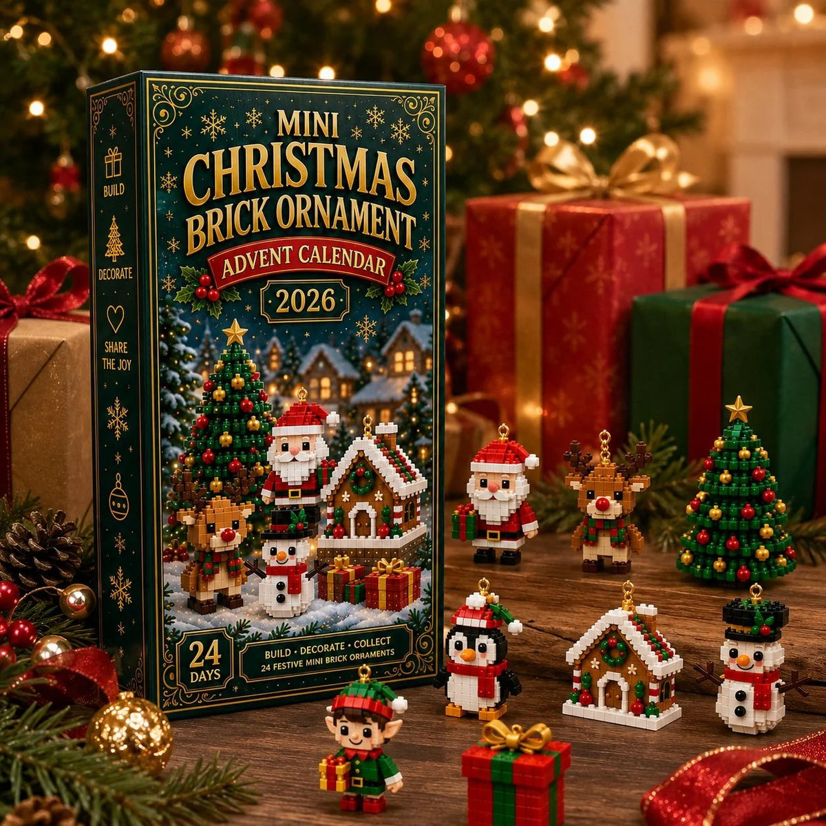 ⏳ Last day to save 50% – 🎄 24-Day Buildable Christmas Ornament Advent Calendar