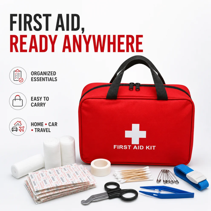 🔥 Last Day 50% OFF –🆘160Piece Waterproof First Aid Kit for Emergencies