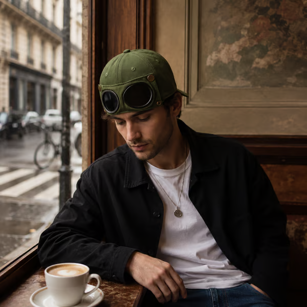 🧢 Detachable Goggle Pilot Cap — Vintage Washed Cotton Streetwear 😎