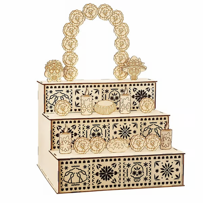 🔥Last Day 49% OFF -🎨Mexican Day of the Dead Wooden Altar Display