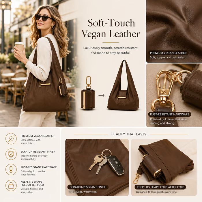 🔥 Last Day 50% OFF – 👜 2-in-1 Charm-to-Tote Transformable Bag