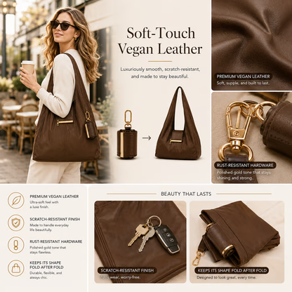 🔥 Last Day 50% OFF – 👜 2-in-1 Charm-to-Tote Transformable Bag