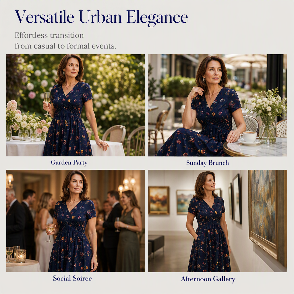 Limited Stock! 50% Off Hot Sale Ongoing🌺Women's V-Neck Floral Print Dress with Twist Waist