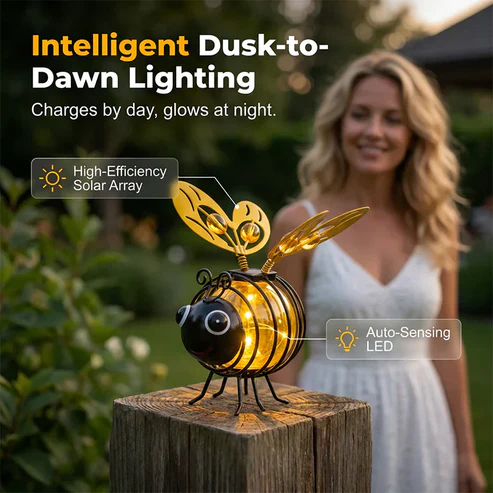 🌙🐝🪴 LIMITED-TIME 49% OFF! Hanging Solar Bee Light – Spread Joy Day and Night 🌞🌜