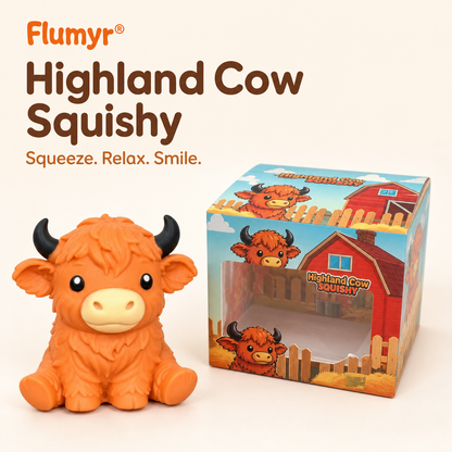 🔥Last Day 49% OFF -  🐮 Flumyr® Highland Cow Squishy – Squeeze, Relax & Smile! 🧡