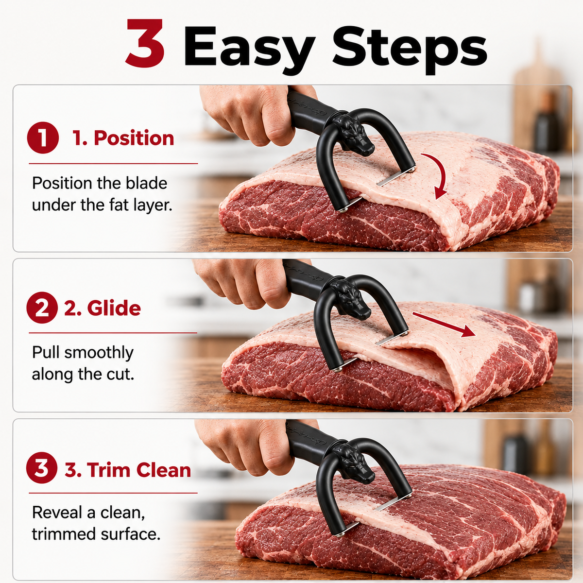 🔥 Last Day 50% OFF –🥩 Handheld Fat Trimmer for Beef & Pork BBQ Prep