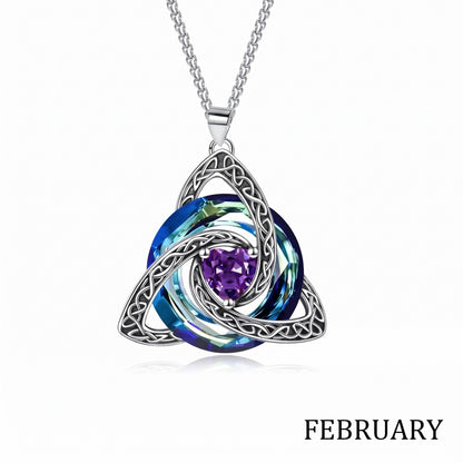 🔥 Last Day 50% OFF –♾️💖Birthstone Celtic Knot Necklace for Women