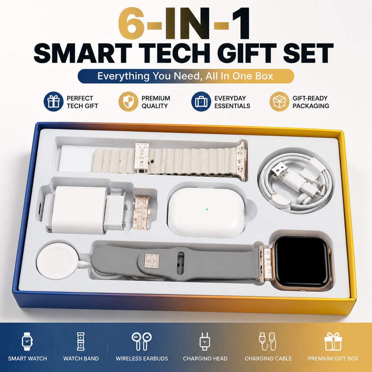 🔥Last Day 50% OFF -🎁 6-in-1 Smartwatch Set