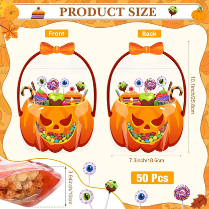 🔥 Last Day 50% OFF – 🎃Cute & Spooky Resealable Candy Treat Bags-30PCS