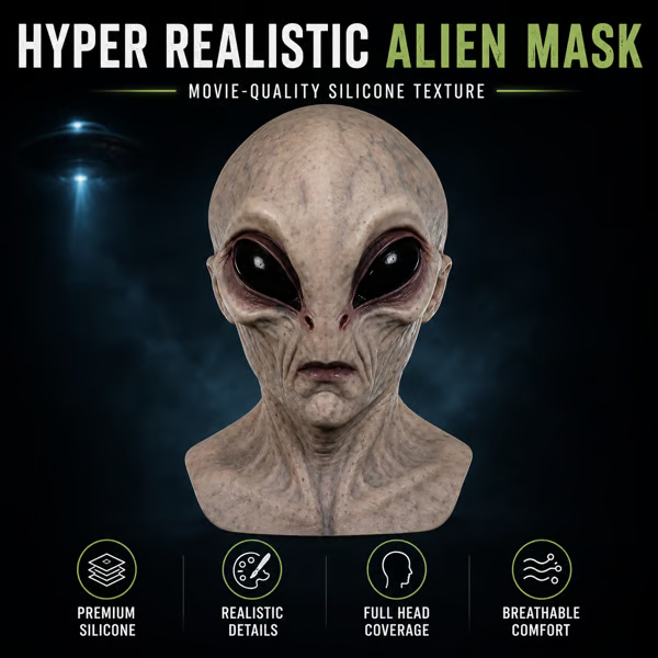 Flexible silicone alien mask