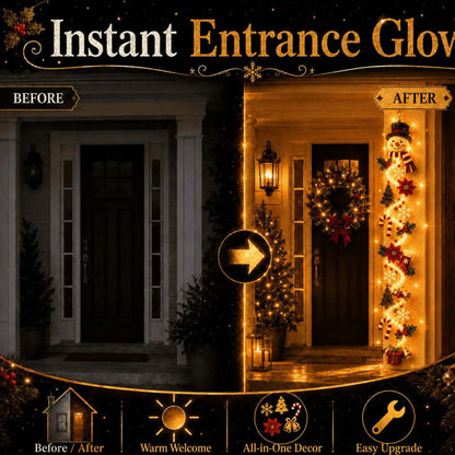MerryCascade Glowing Christmas Door Hanger