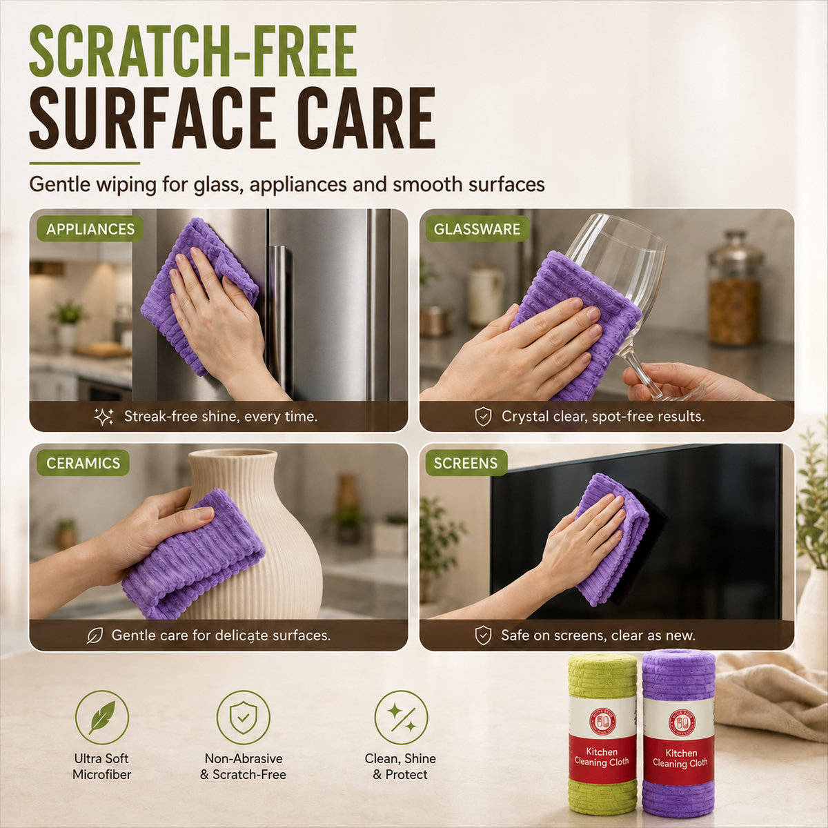 🔥 BUY 1 GET 1 FREE 🔥 – Reusable Tear-Away Cleaning Cloth Roll