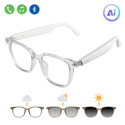 👓 VUB Smart Translation Glasses – Unisex Bluetooth Audio Eyewear with Real-Time AI Translation, Photochromic Transition Lenses, Blue Light Filtering & Tortoiseshell Frame