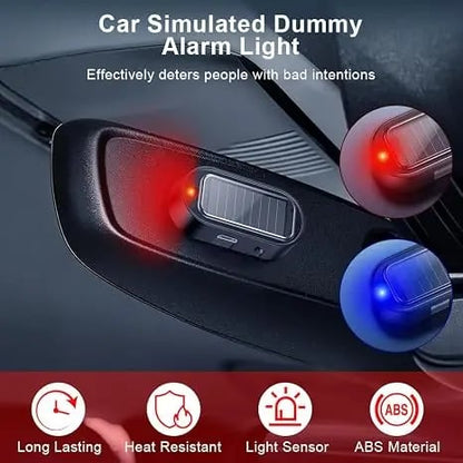 Solar Powered Fake Car Alarm Light, Auto Light Sensor LED Simulated Security Warning Flashing Light - image 7