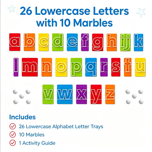 Hands-on lowercase letter tracing activity