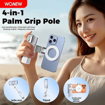 📸 WONEW Z3 Magnetic Selfie Stick Tripod — 🔍 Zoom & Focus Control · 🔄 360° Rotation ·  MagSafe Mount ·  Bluetooth Remote