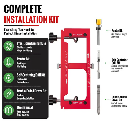 🔥Last Day 49% OFF - 🚪 Door Hinge Cut Out Tool for Door & Cabinet Hinges