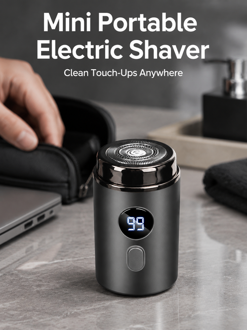 🔥 Last Day 50% OFF –Mini Electric Shaver with LED Display & USB-C Charging