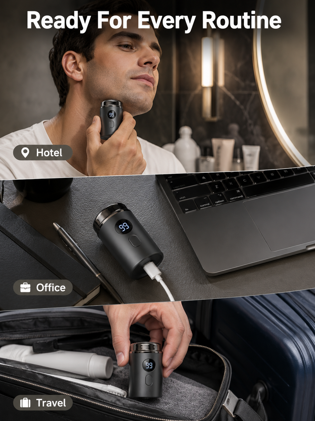 🔥 Last Day 50% OFF –Mini Electric Shaver with LED Display & USB-C Charging