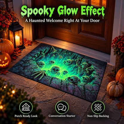 🔥 Last Day 50% OFF –❤️3D Halloween Optical Illusion Door Mat – Spooky Non-Slip Entryway Rug