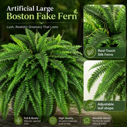 🌿 Last Day 50% OFF –Glowing Boston Ferns with lights 💛 Zero Watering, Zero Maintenance