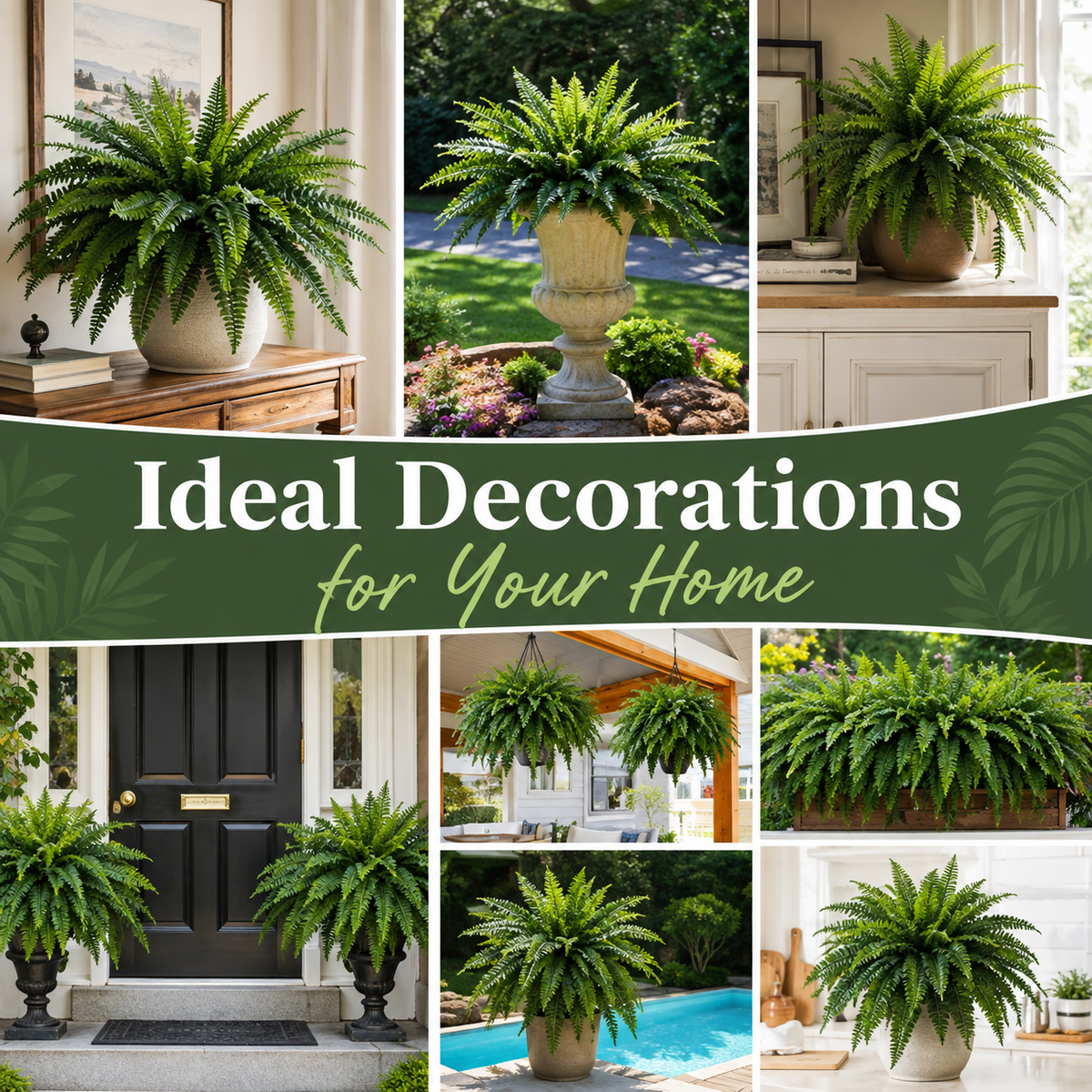🌿 Last Day 50% OFF –Glowing Boston Ferns with lights 💛 Zero Watering, Zero Maintenance