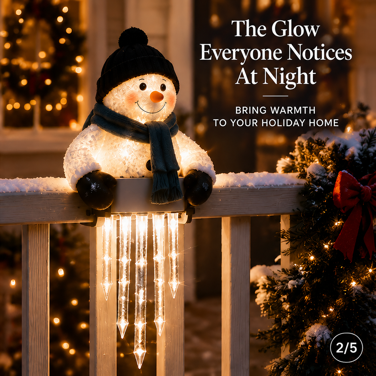 ☃️Last Day 50% OFF -WinterGlow Snowman Icicle Light Decor