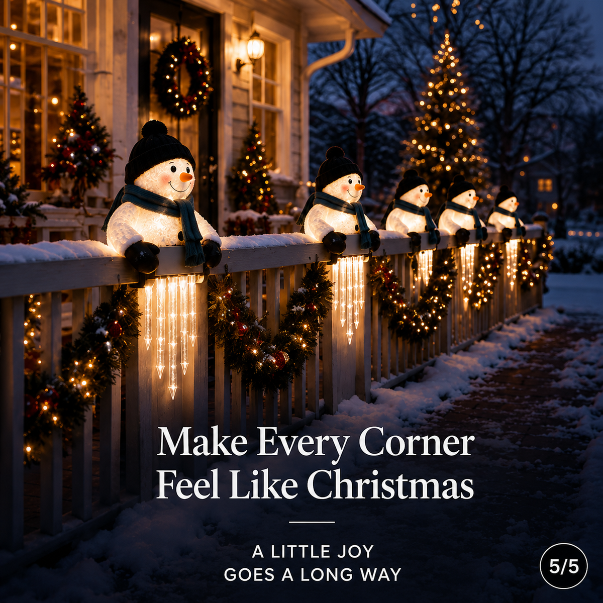 ☃️Last Day 50% OFF -WinterGlow Snowman Icicle Light Decor