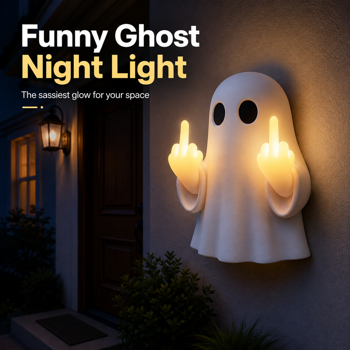 🔥Last Day 50% OFF -👻 Funny Ghost Middle Finger Night Light