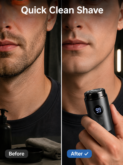 🔥 Last Day 50% OFF –Mini Electric Shaver with LED Display & USB-C Charging
