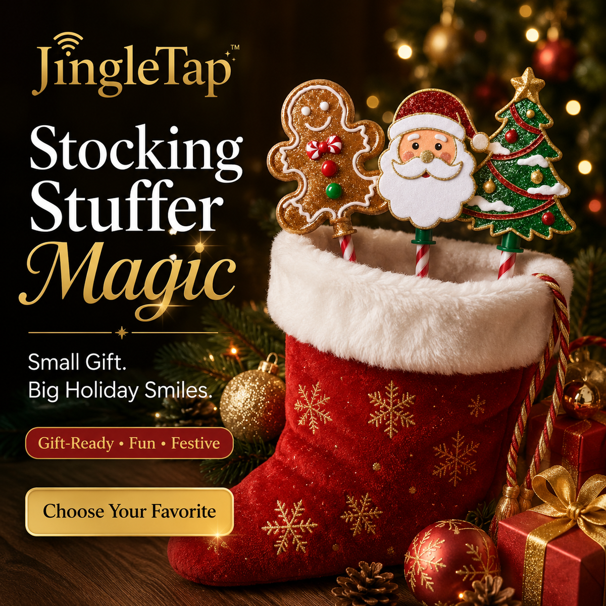 🔥 Last Day 50% OFF –🎄Christmas Tree Tap-To-Pay Wand