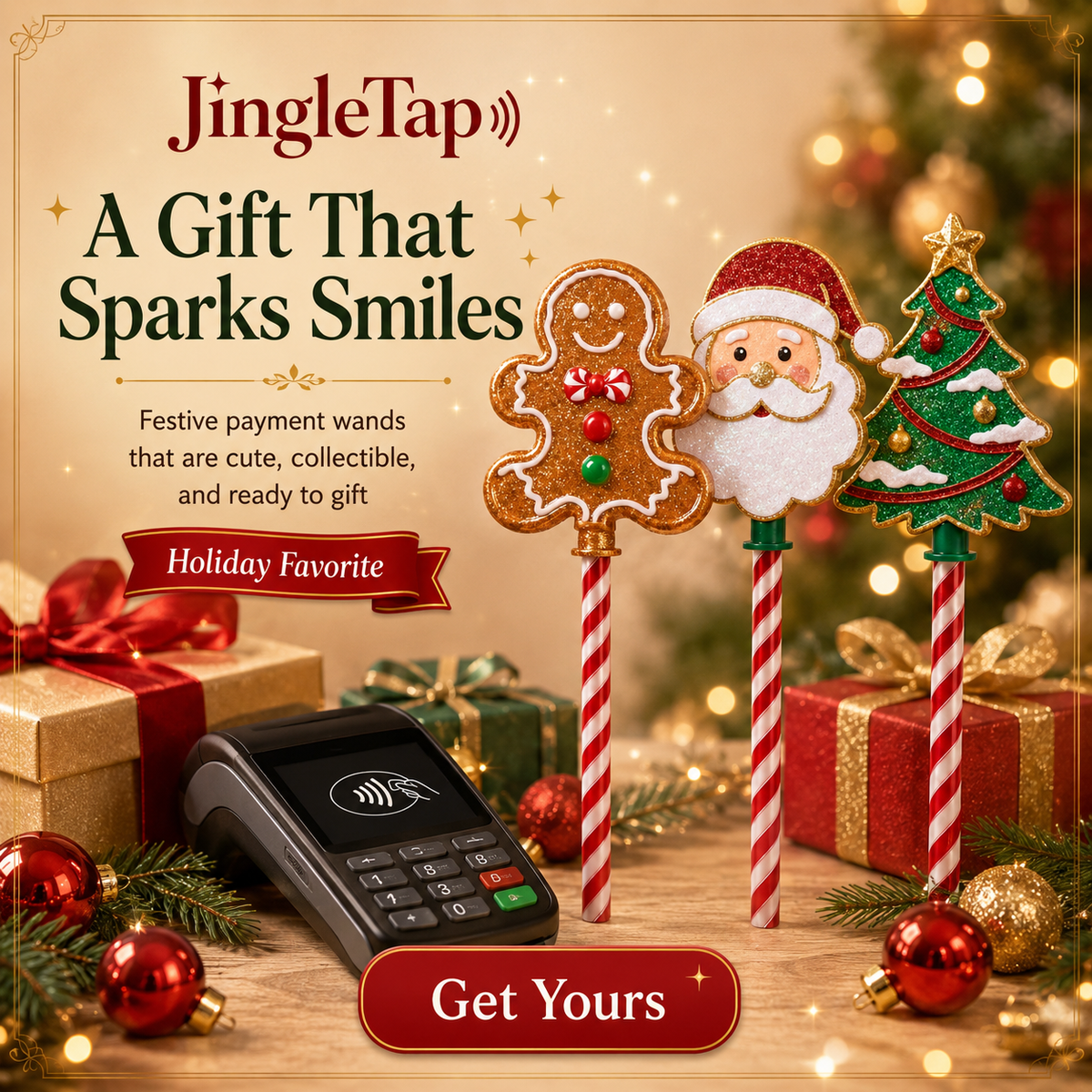 🔥 Last Day 50% OFF –🎄Christmas Tree Tap-To-Pay Wand