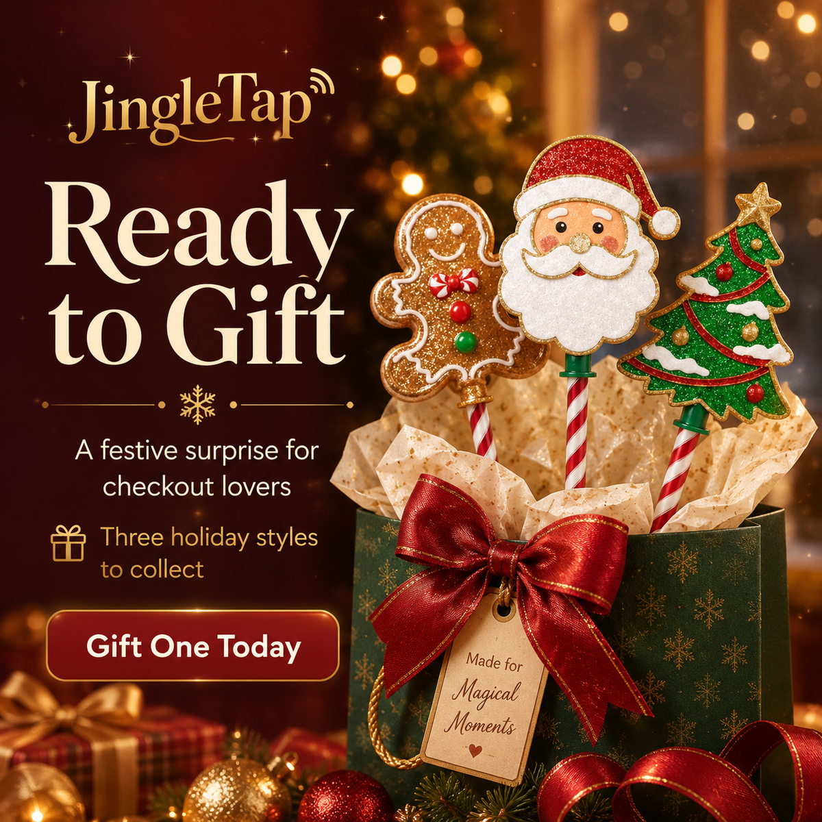 🔥 Last Day 50% OFF –🎄Christmas Tree Tap-To-Pay Wand