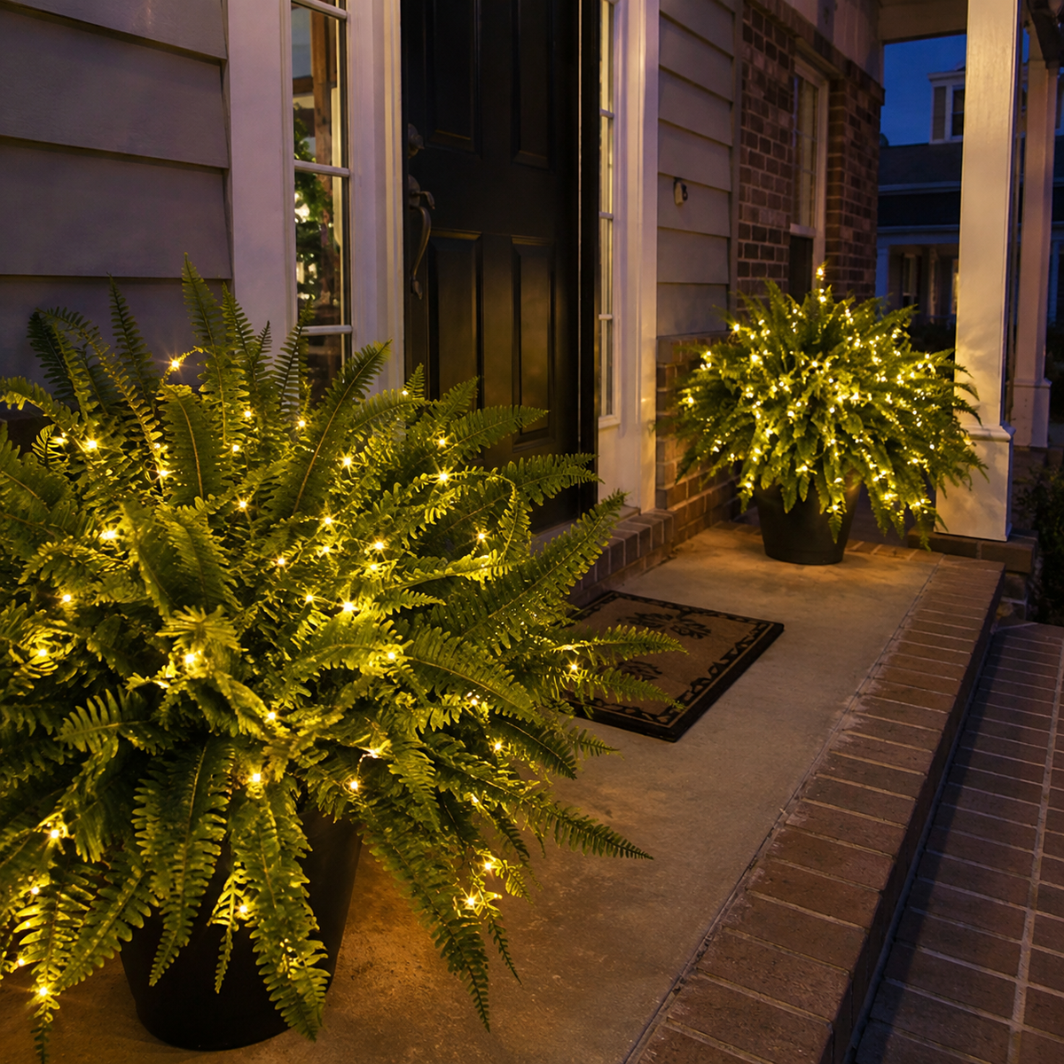 🌿 Last Day 50% OFF –Glowing Boston Ferns with lights 💛 Zero Watering, Zero Maintenance