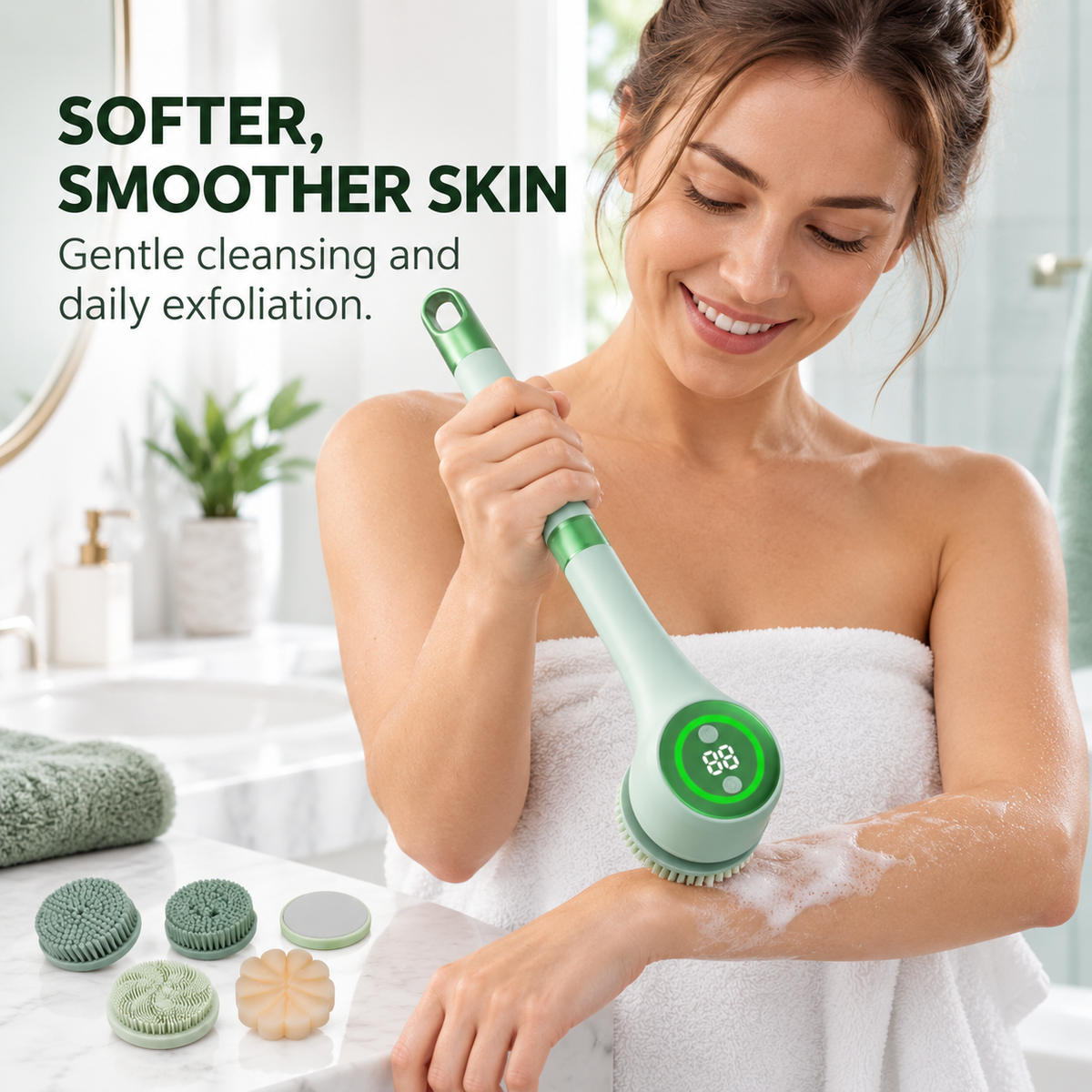 🔥 Last Day 50% OFF –Rechargeable Motorized Electric Shower Back Scrubber