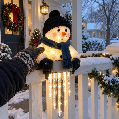☃️Last Day 50% OFF -WinterGlow Snowman Icicle Light Decor