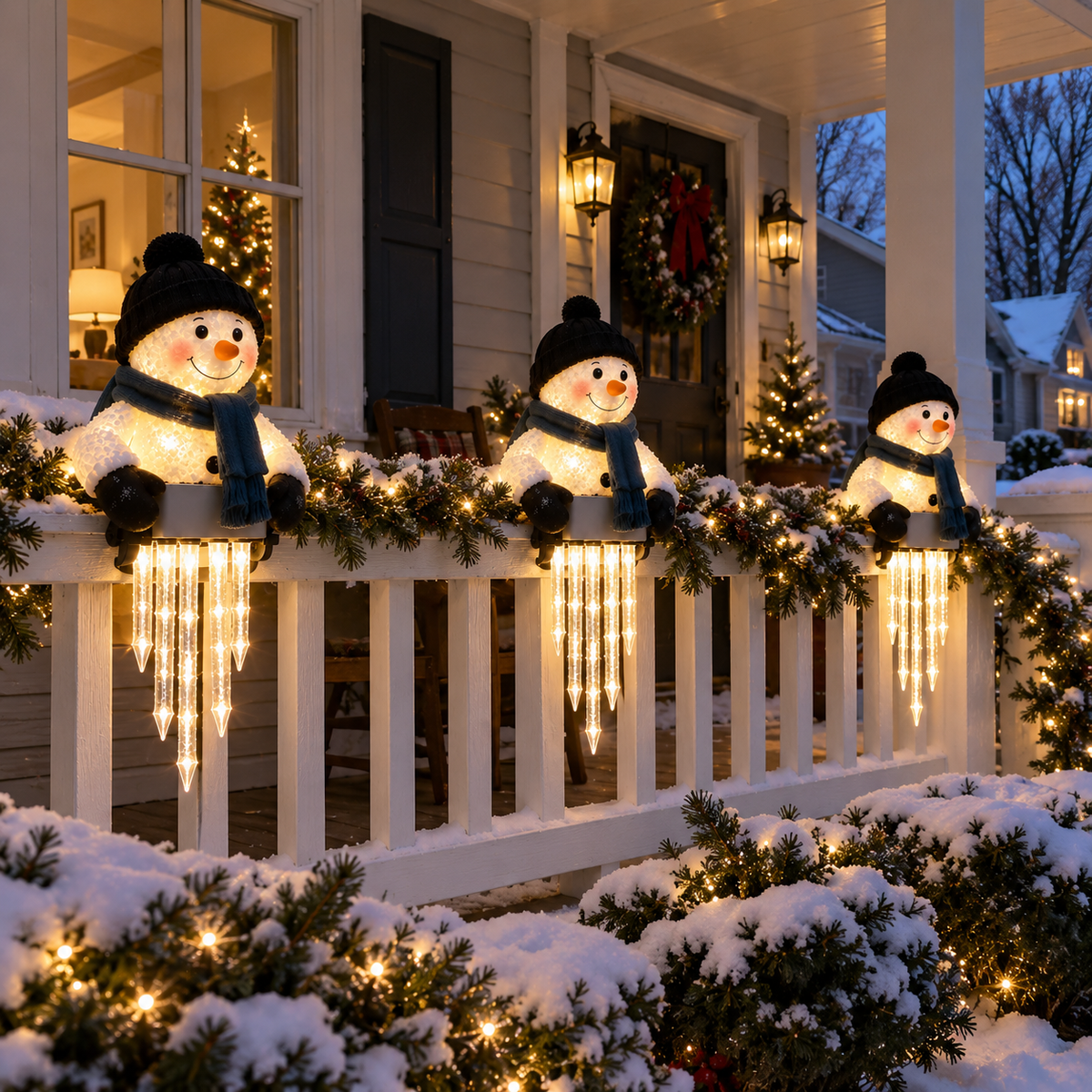 ☃️Last Day 50% OFF -WinterGlow Snowman Icicle Light Decor