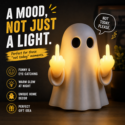 🔥Last Day 50% OFF -👻 Funny Ghost Middle Finger Night Light