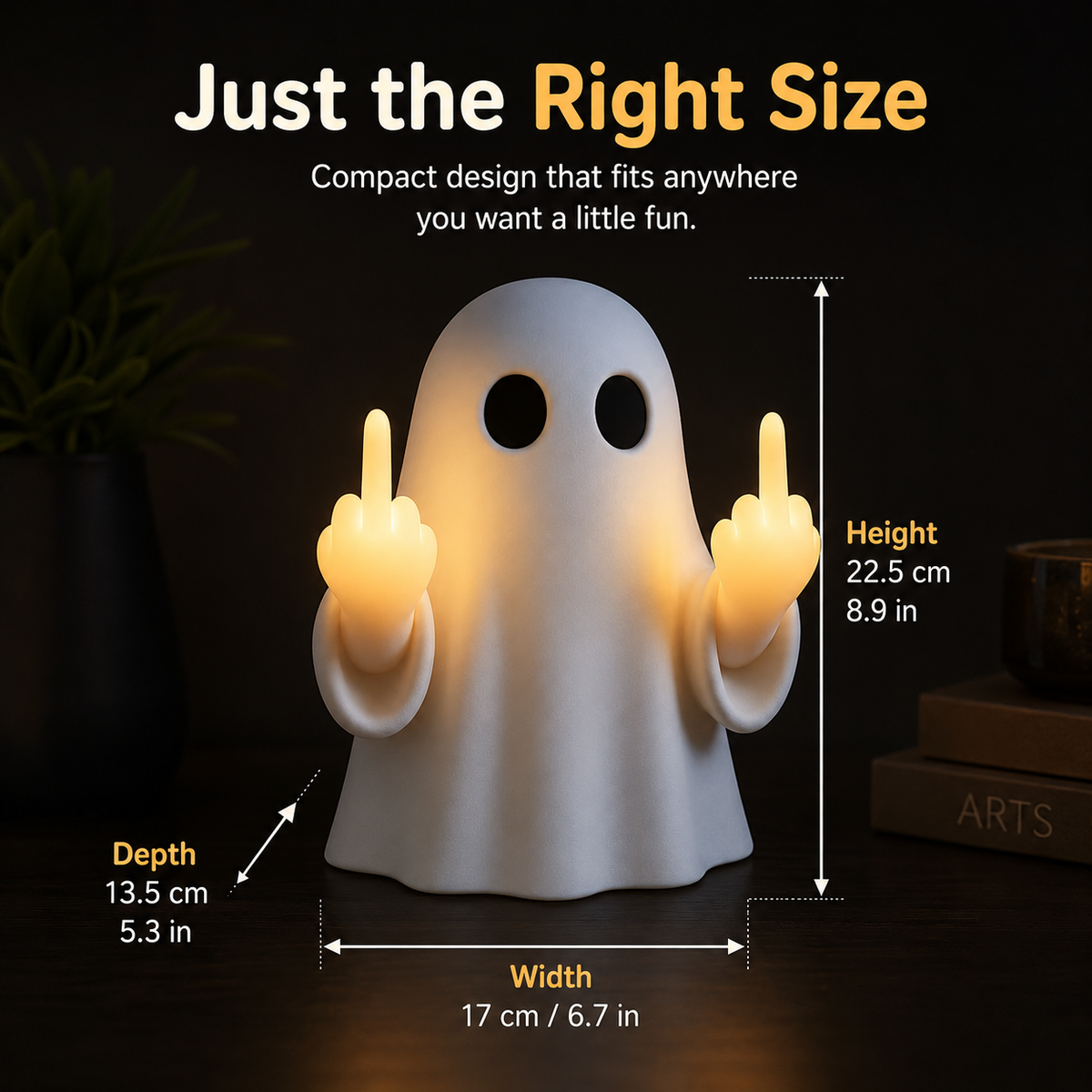 🔥Last Day 50% OFF -👻 Funny Ghost Middle Finger Night Light