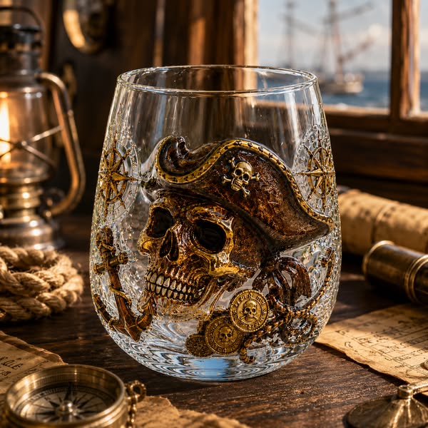 🌊🐙 3Pcs Krakenrise Pirate Glasses Legendary Ocean Treasure Set