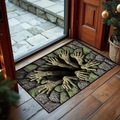 🔥 Last Day 50% OFF –❤️3D Halloween Optical Illusion Door Mat – Spooky Non-Slip Entryway Rug
