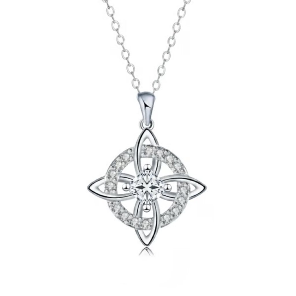 ✨Mystical Birthstone Witches Knot Necklace – Natural Crystal 🔮💞Protect Your Loved Ones