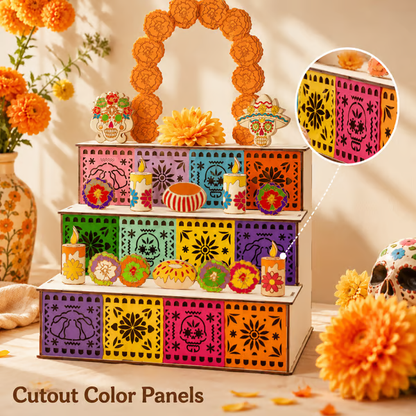 🔥Last Day 49% OFF -🎨Mexican Day of the Dead Wooden Altar Display