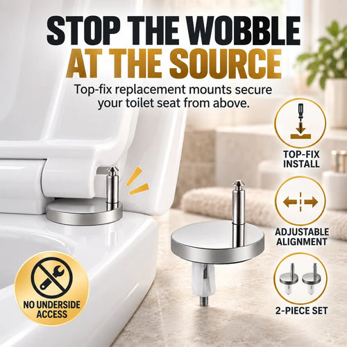 🔥 Last Day 50% OFF–🔩2-Pack Stop the Wobble–Top-Fix Toilet Seat Hinge Bolts