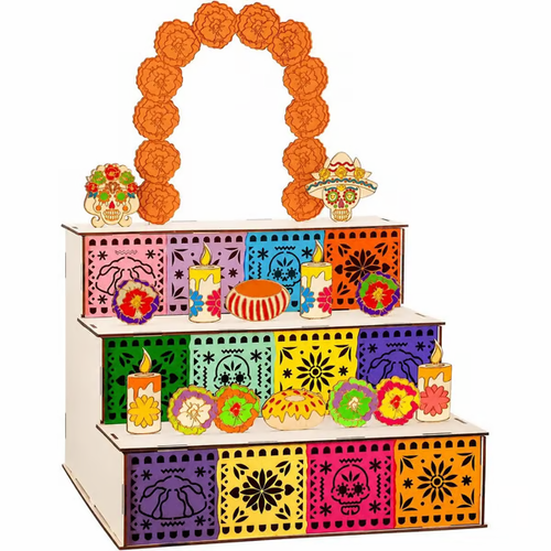 🔥Last Day 49% OFF -🎨Mexican Day of the Dead Wooden Altar Display