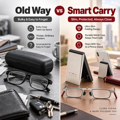 🔥 Last Day 50% OFF –✨ Weightless Folding Readers in a Sleek Metal Vault | Read Anywhere 📖