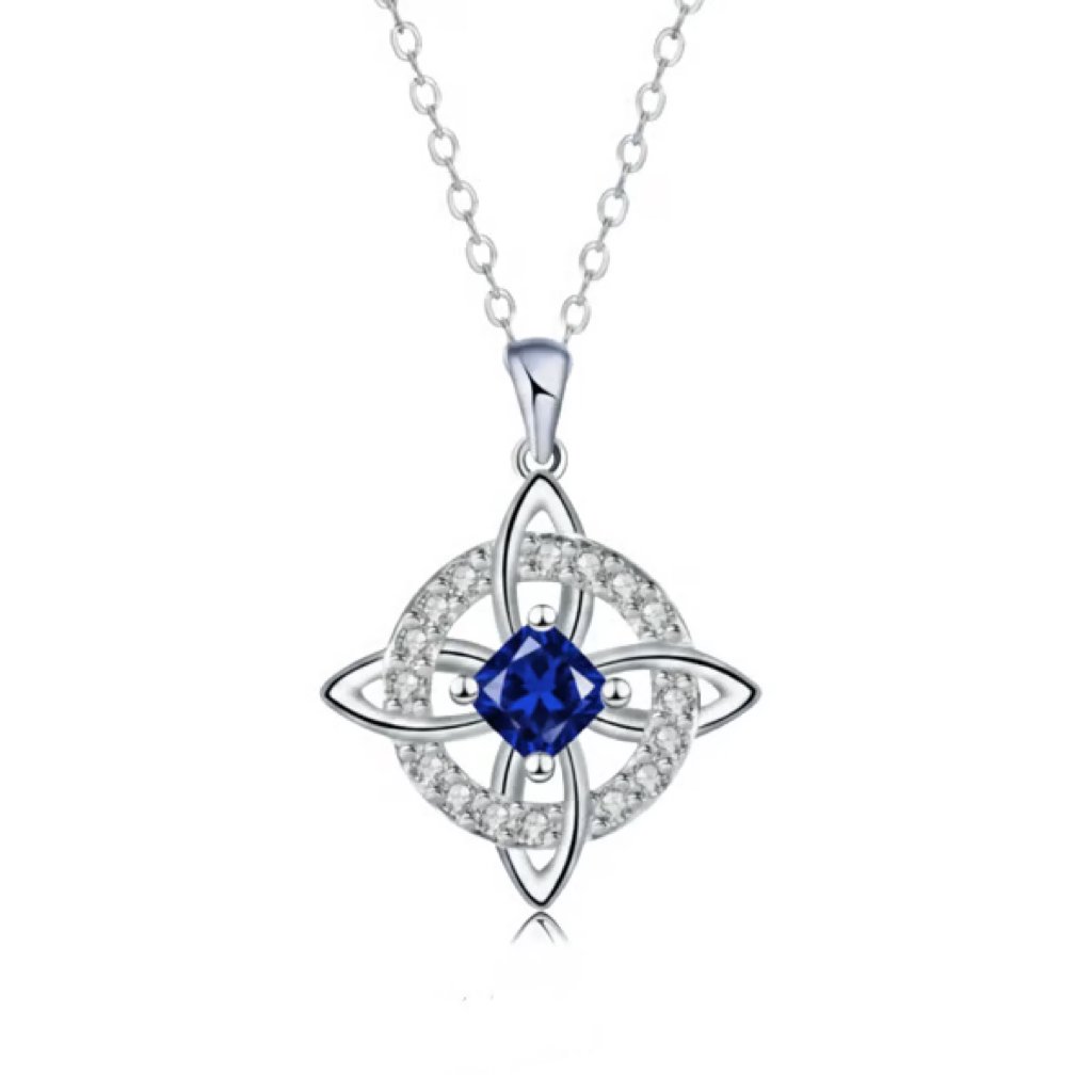 ✨Mystical Birthstone Witches Knot Necklace – Natural Crystal 🔮💞Protect Your Loved Ones