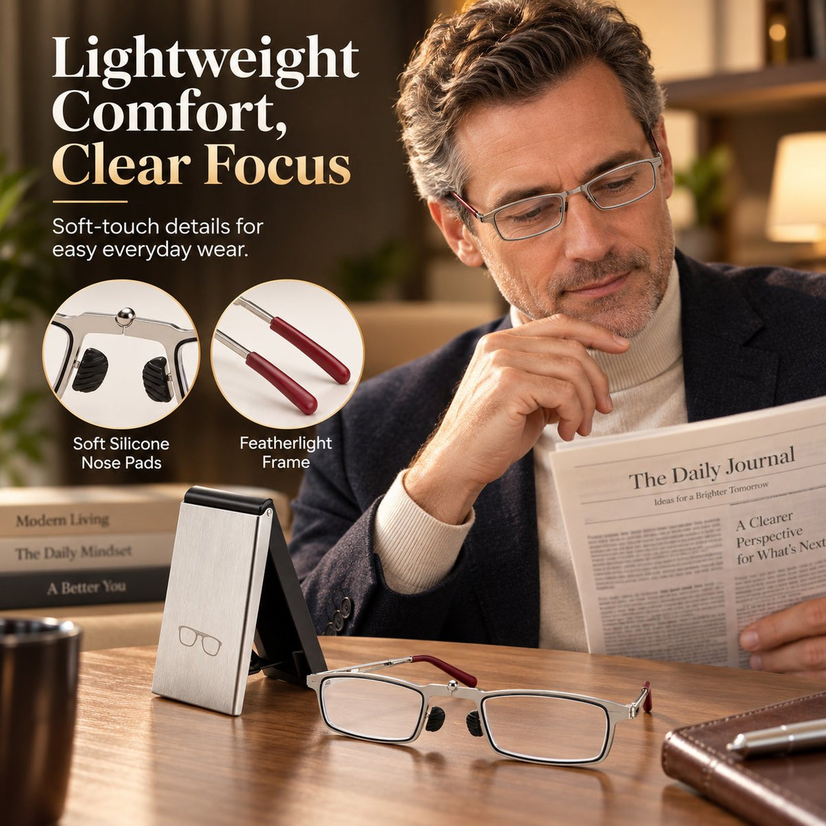 🔥 Last Day 50% OFF –✨ Weightless Folding Readers in a Sleek Metal Vault | Read Anywhere 📖