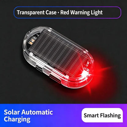 Solar Powered Fake Car Alarm Light, Auto Light Sensor LED Simulated Security Warning Flashing Light - image 6