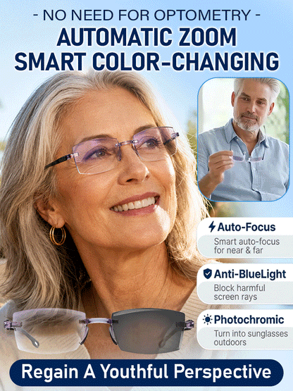 🔥Last Day 50% OFF -[Regain Your Youthful Vision] Smart Zoom Diamond-Cut Reading Glasses
